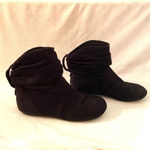 Women's Ankle Booties - black faux suede